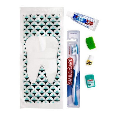 Custom Adult Geo Tooth Preference Zippered Bag Dental Kits