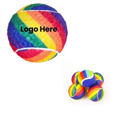 Rainbow Pet Toy Squeaky Tennis Ball